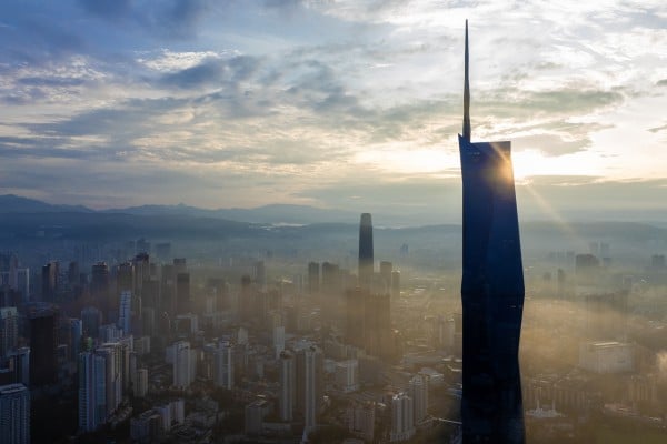 Park Hyatt Kuala Lumpur occupies the top floors of Merdeka 118, the second tallest building in the world. Photo: Handout Park Hyatt Kuala Lumpur occupies the top floors of Merdeka 118, the second tallest building in the world. Photo: Handout