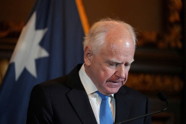 Minnesota Governor Tim Walz on Monday. Photo: Reuters Minnesota Governor Tim Walz on Monday. Photo: Reuters