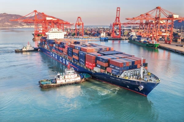 An aerial drone photo shows a cargo ship docking at Lianyungang Port, east China’s Jiangsu Province. China’s foreign trade in goods has sustained strong resilience with steady growth in the first 11 months of 2025 despite external headwinds, according to official data. Photo: Xinhua An aerial drone photo shows a cargo ship docking at Lianyungang Port, east China’s Jiangsu Province. China’s foreign trade in goods has sustained strong resilience with steady growth in the first 11 months of 2025 despite external headwinds, according to official data. Photo: Xinhua