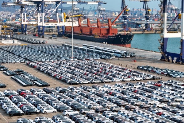 Vehicles await export at Yantai Port in east China’s Shandong province on January 14, 2026. Photo: Xinhua Vehicles await export at Yantai Port in east China’s Shandong province on January 14, 2026. Photo: Xinhua