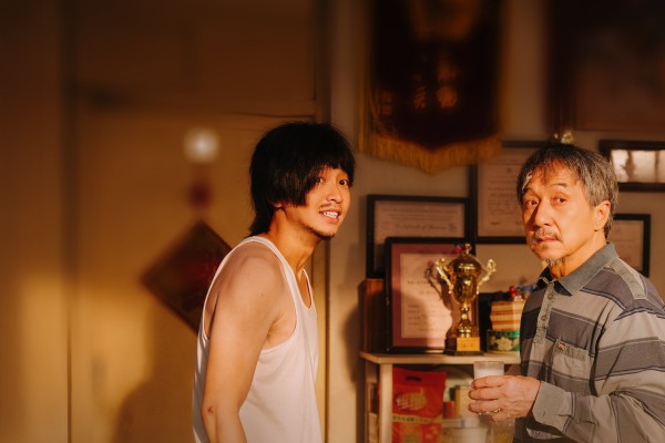 Jackie Chan (right) and Peng Yuchang in a still from Unexpected Family (category I, Mandarin), directed by  Li Taiyan.
