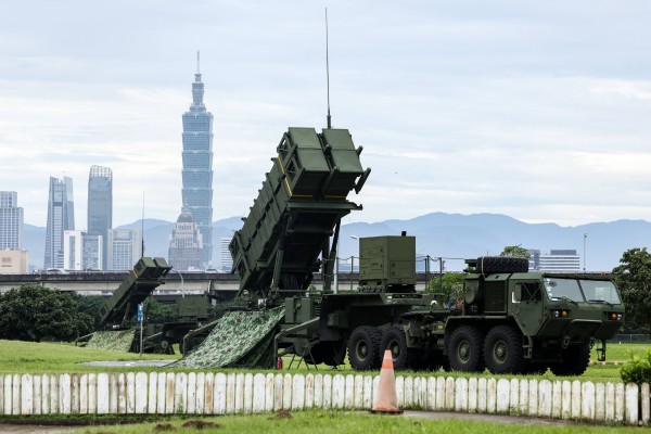 The Patriot missile system is deployed at a park in Taipei in July, 2025. A US bill approving US$300 million for Taiwan’s military is on its way to becoming law. Photo: AFP
