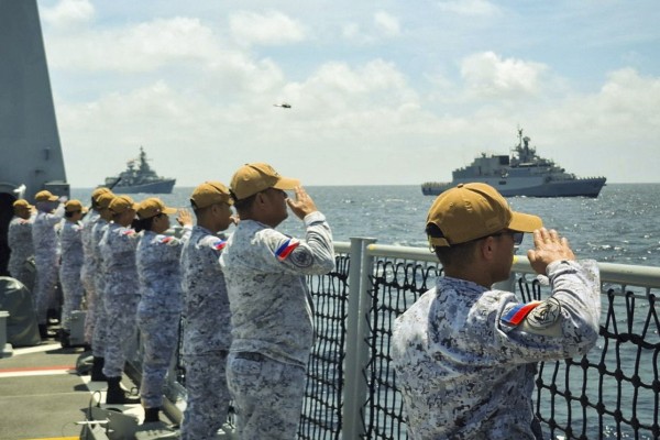 Philippine Navy personnel aboard BRP Miguel Malvar during a naval exercise in the South China Sea in August 2025. Photo: Armed Forces of the Philippines, Public Affairs Office via AP