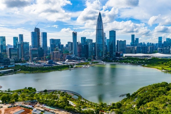 The Shenzhen Talent Park in the city’s Nanshan district. Nanshan is poised to join Shanghai’s Pudong and Beijing’s Haidian as the only districts in the country with a GDP of more than 1 trillion yuan (US$143 billion). Photo: Getty Images The Shenzhen Talent Park in the city’s Nanshan district. Nanshan is poised to join Shanghai’s Pudong and Beijing’s Haidian as the only districts in the country with a GDP of more than 1 trillion yuan (US$143 billion). Photo: Getty Images