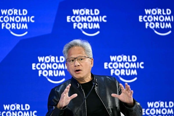 Nvidia founder and CEO Jensen Huang speaks at the World Economic Forum meeting in Davos on Wednesday. Photo: AFP Nvidia founder and CEO Jensen Huang speaks at the World Economic Forum meeting in Davos on Wednesday. Photo: AFP