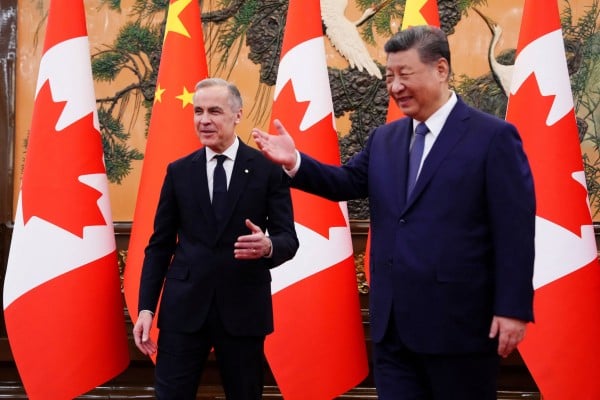 Canadian Prime Minister Mark Carney met Chinese President Xi Jinping in Beijing last Friday, where the pair announced a new strategic partnership that will open Canada up to Chinese electric vehicles. Photo: Reuters Canadian Prime Minister Mark Carney met Chinese President Xi Jinping in Beijing last Friday, where the pair announced a new strategic partnership that will open Canada up to Chinese electric vehicles. Photo: Reuters