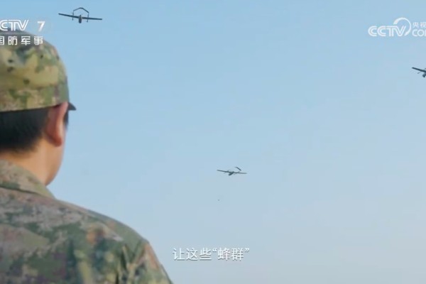 The PLA has released fresh details of its tests of AI-enabled drone swarm warfare by the National University of Defence Technology. Photo: CCTV
