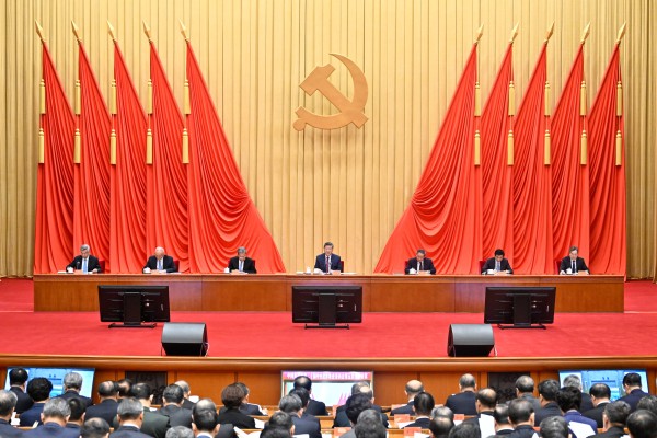 Chinese President Xi Jinping (centre) addresses the fifth plenary session of the Central Commission for Discipline Inspection (CCDI), in Beijing on January 12. Photo: Xinhua