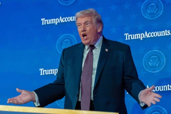 A new report that highlights deepening political polarisation in the United States towards China attributes much of it to US President Donald Trump’s tariff regime. Photo: AP A new report that highlights deepening political polarisation in the United States towards China attributes much of it to US President Donald Trump’s tariff regime. Photo: AP