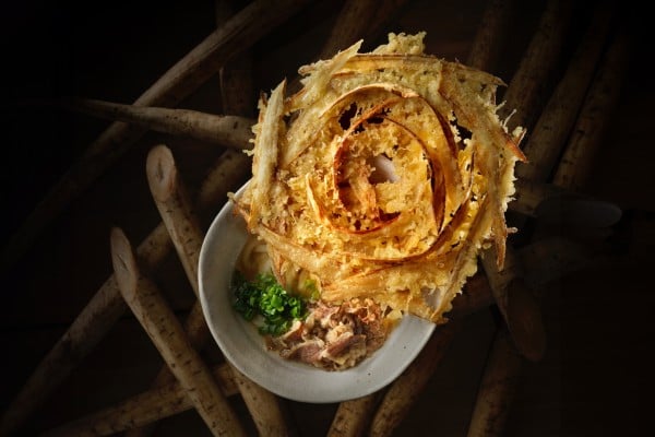 Hot udon with beef and burdock tempura at Daichi no Udon. The Fukuoka-style noodle restaurant in Tai Kok Tsui is just one of the exciting new openings in Hong Kong in February 2026, which also include an Eastern European comfort-food spot and a special kind of matcha joint. Photo: Daichi no Udon Hot udon with beef and burdock tempura at Daichi no Udon. The Fukuoka-style noodle restaurant in Tai Kok Tsui is just one of the exciting new openings in Hong Kong in February 2026, which also include an Eastern European comfort-food spot and a special kind of matcha joint. Photo: Daichi no Udon