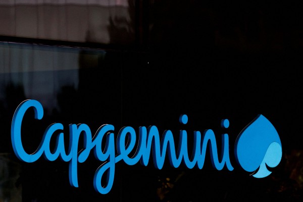 The Capgemini logo at the company’s office in Issy-les-Moulineaux near Paris in 2024. Photo: Reuters