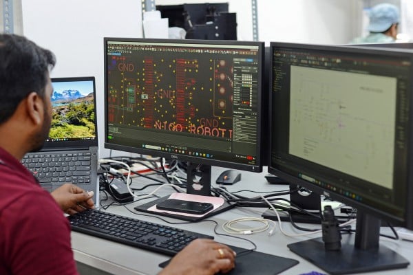An employee works at a tech start-up in Bengaluru, India, on February 3, 2025. Photo: AFP An employee works at a tech start-up in Bengaluru, India, on February 3, 2025. Photo: AFP