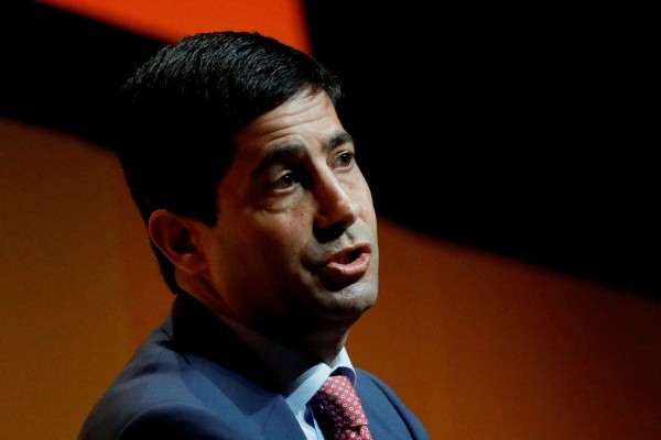 Kevin Warsh, Trump’s nominee for Fed chair, speaks during the Sohn Investment Conference in New York City, in 2017. Photo: Reuters