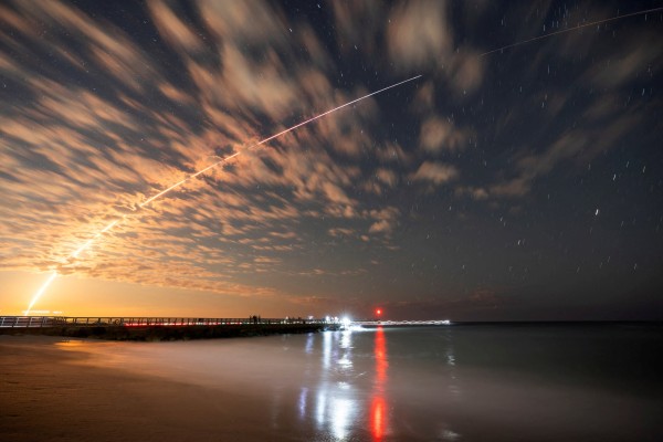SpaceX’s Falcon 9 rocket after launching from Cape Canaveral, Florida in February 2025. Photo: Reuters 
