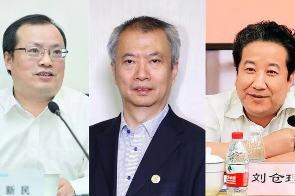 (From left) Zhou Xinmin, former chairman of AVIC, Luo Qi, chief engineer of the China National Nuclear Corporation, and Liu Cangli, former president of the China Academy of Engineering Physics. Photos: Handout