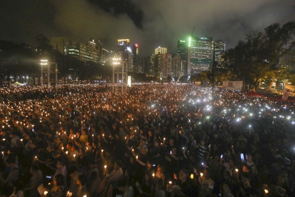The last vigil marking the anniversary of the Tiananmen Square crackdown, held in Hong Kong’s Victoria Park in 2019. Photo: Sam Tsang