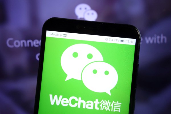 A post from WeChat said user complaints prompted it to block links from the chatbot’s campaign. Photo: Shutterstock