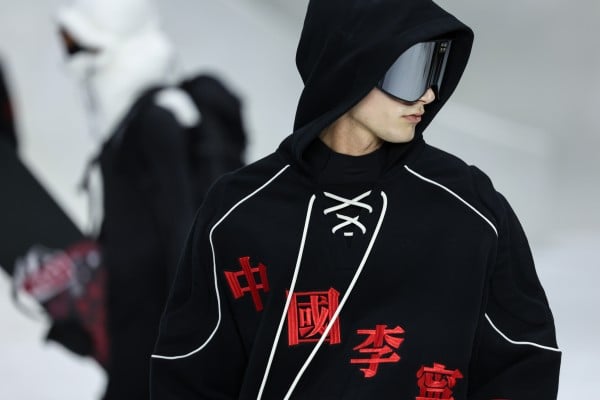 A model presents for Chinese brand Li Ning during the fashion week in Milan on January 16. Photo: Xinhua A model presents for Chinese brand Li Ning during the fashion week in Milan on January 16. Photo: Xinhua