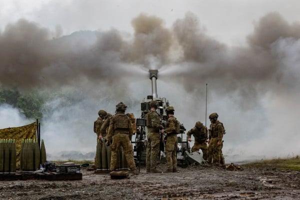 Filipino and Australian troops fire a howitzer during a joint military exercise in Laur, Nueva Ecija province, Philippines, last August. Photo: Reuters Filipino and Australian troops fire a howitzer during a joint military exercise in Laur, Nueva Ecija province, Philippines, last August. Photo: Reuters