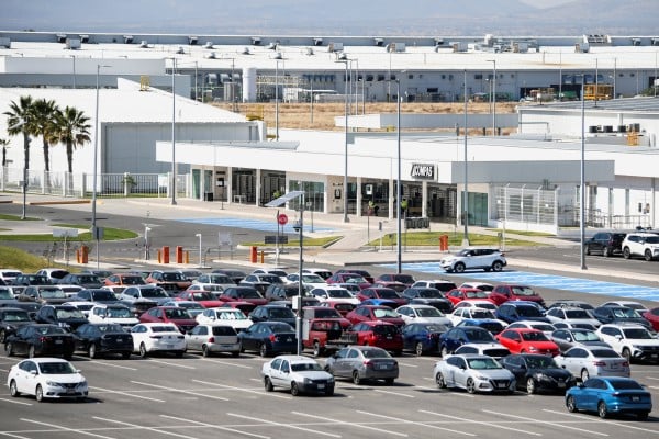 View of a section of a Nissan and Mercedes‑Benz joint factory in Aguascalientes, Mexico on Monday. Photo: Reuters View of a section of a Nissan and Mercedes‑Benz joint factory in Aguascalientes, Mexico on Monday. Photo: Reuters