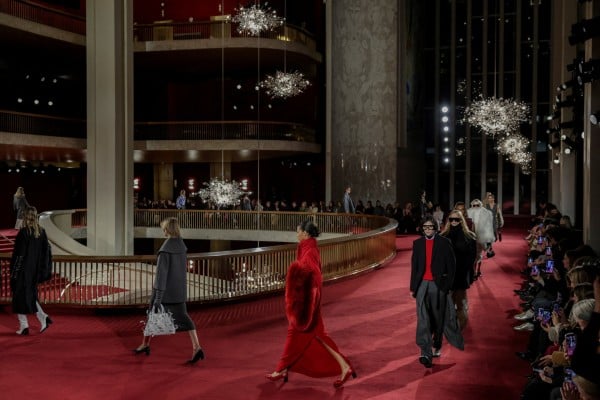 Models present creations from the Michael Kors fall/winter 2026 collection during New York Fashion Week. Photo: Reuters Models present creations from the Michael Kors fall/winter 2026 collection during New York Fashion Week. Photo: Reuters