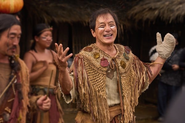 Jackie Chan in a still from Panda Plan: The Magical Tribe (category IIA, Mandarin), directed by Derek Hui. Ma Li co-stars. Jackie Chan in a still from Panda Plan: The Magical Tribe (category IIA, Mandarin), directed by Derek Hui. Ma Li co-stars.
