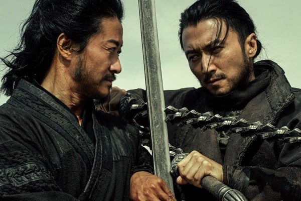 Wu Jing (left) and Nicholas Tse in a still from Blades of the Guardians (category IIB, Mandarin), directed by Yuen Woo-ping. Chen Lijun co-stars. Wu Jing (left) and Nicholas Tse in a still from Blades of the Guardians (category IIB, Mandarin), directed by Yuen Woo-ping. Chen Lijun co-stars.