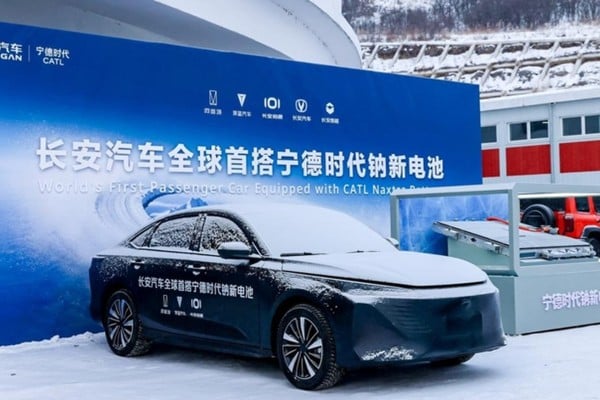 CATL’s new Naxtra battery will be installed in China Changan Automobile Group EVs for winter testing in the Inner Mongolia autonomous region. Photo: Weibo