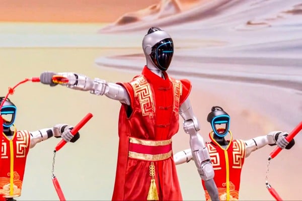 Robots perform during China Central Television’s Spring Festival Gala 2026 on Monday. Photo: Handout Robots perform during China Central Television’s Spring Festival Gala 2026 on Monday. Photo: Handout