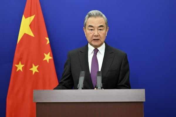 Chinese Foreign Minister Wang Yi addresses a meeting of the UN Human Rights Council held in Geneva, via video link from Beijing on Monday. Photo: Xinhua Chinese Foreign Minister Wang Yi addresses a meeting of the UN Human Rights Council held in Geneva, via video link from Beijing on Monday. Photo: Xinhua