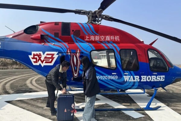 Demand for helicopter flights surged during China’s Spring Festival. Photo: Handout