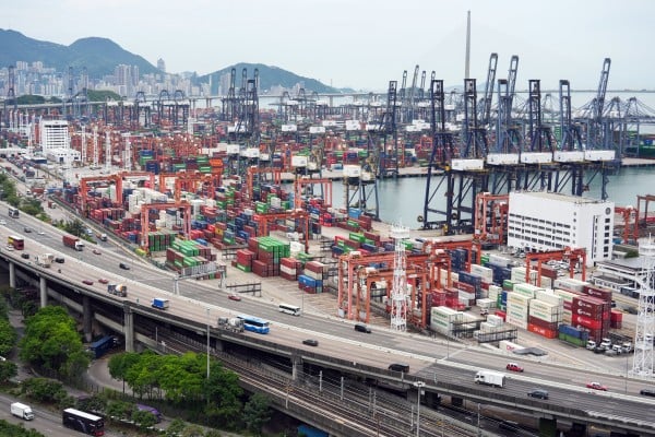 Kwai Tsing Container Terminals. “Exports to most markets and of most major commodities increased visibly,” a government spokesman said. Photo: Eugene Lee Kwai Tsing Container Terminals. “Exports to most markets and of most major commodities increased visibly,” a government spokesman said. Photo: Eugene Lee