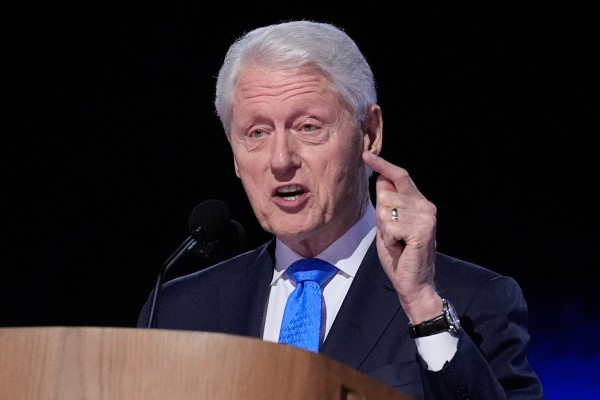 Former US president Bill Clinton speaks during the Democratic National Convention in Chicago in August 2024. Photo: AP