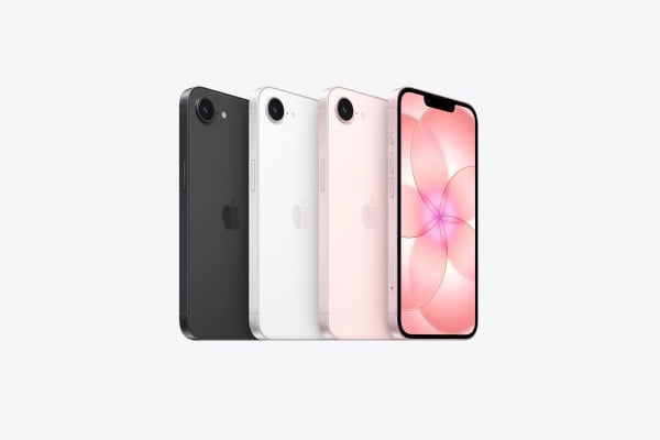 Apple’s new iPhone 17e model comes in black, white and soft pink colours. Photo: Handout Apple’s new iPhone 17e model comes in black, white and soft pink colours. Photo: Handout