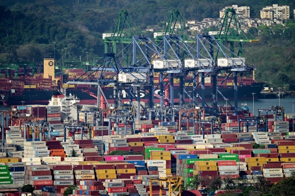 A view of the Port of Balboa, managed by CK Hutchison Holdings based in Hong Kong, at the entrance to the Panama Canal in Panama City. On February 24, 2026, Hong Kong-based conglomerate CK Hutchison objected to a takeover by Panamanian authorities of two ports its subsidiary previously controlled on the Panama Canal. Photo: AFP