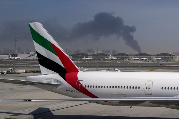 Dubai’s airport has been attacked by Iranian drones. Photo: AP