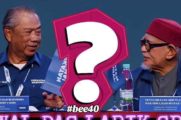 A screengrab from a TikTok video uploaded by user “puterishantek”, in which purported audio of Muhyiddin was overlaid on a graphic alleging PAS was distancing itself from Perikatan Nasional. Photo: TikTok/Puterishantek