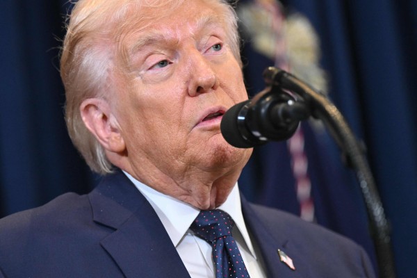 US President Donald Trump on Monday threatened a larger attack on Iran if it blocks supplies of oil. Photo: AFP