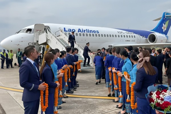 Comac delivered its first C909 plane to Laos on March 30, 2025. Photo: Handout
