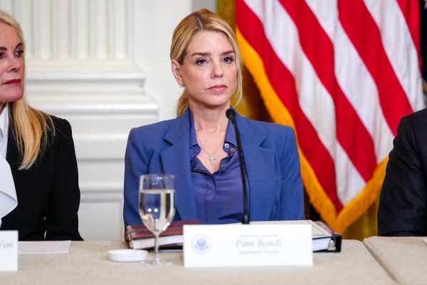 US Attorney General Pam Bondi at the White House in Washingto on Monday. Photo: EPA