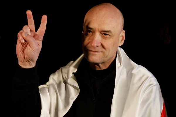 Rights activist Valiantsin Stefanovic was among those freed on Thursday. Photo: AFP