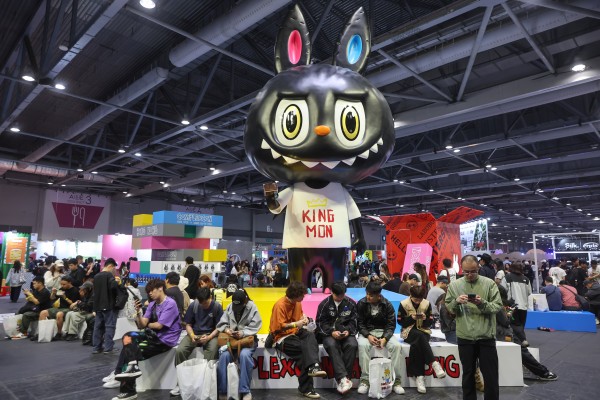 A Labubu sculpture on display at ComplexCon Hong Kong. Photo: Edmond So