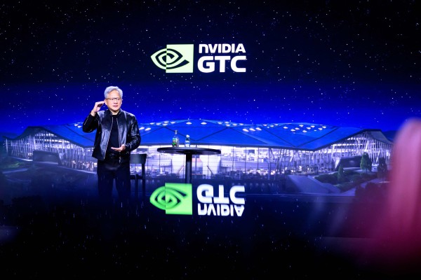 Jensen Huang at Nvidia’s annual GTC conference in San Jose, California, on March 17. Photo: AFP