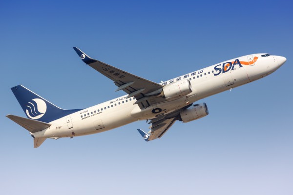 A Boeing 737-800 aircraft operated by Shandong Airlines takes off from an airport in Tianjin, northern China. Photo: Shutterstock