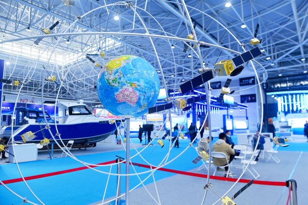 A display shows the design of the BeiDou satellite navigation system in eastern China’s Shandong province. Photo: Getty Images A display shows the design of the BeiDou satellite navigation system in eastern China’s Shandong province. Photo: Getty Images