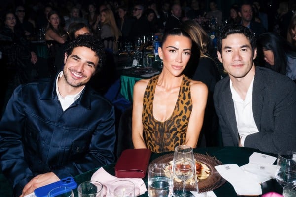 Skye Hankey with Zac Posen and Joseph Altuzarra at Fashion Trust US in Los Angeles. Photo: Handout Skye Hankey with Zac Posen and Joseph Altuzarra at Fashion Trust US in Los Angeles. Photo: Handout