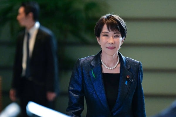 Japan’s Prime Minister Sanae Takaichi arrives to a press conference at the Prime Minister’s Office in Tokyo on Wednesday. Photo: AFP Japan’s Prime Minister Sanae Takaichi arrives to a press conference at the Prime Minister’s Office in Tokyo on Wednesday. Photo: AFP
