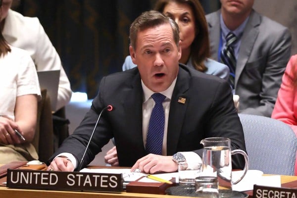 US ambassador to the UN Mike Waltz speaks after a United Nations Security Council meeting earlier this month. Photo: AFP US ambassador to the UN Mike Waltz speaks after a United Nations Security Council meeting earlier this month. Photo: AFP
