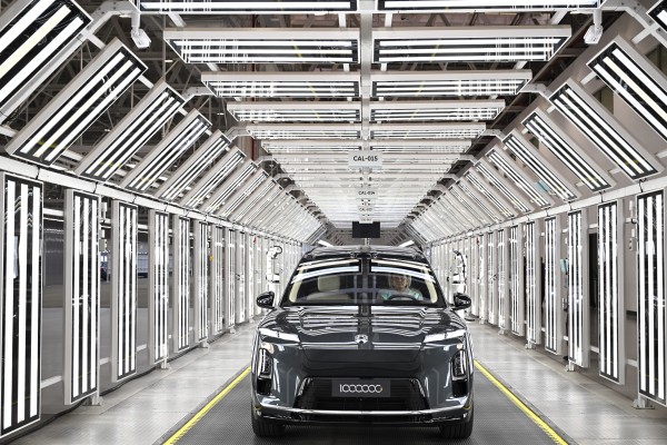 Chinese carmaker Nio’s one millionth vehicle rolls off the assembly line in Hefei, Anhui province, in January. Photo: Xinhua