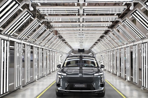 Chinese carmaker Nio’s one millionth vehicle rolls off the assembly line in Hefei, Anhui province, in January. Photo: Xinhua Chinese carmaker Nio’s one millionth vehicle rolls off the assembly line in Hefei, Anhui province, in January. Photo: Xinhua